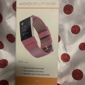 Brand New Pink woven nylon band for FITBIT charge 3